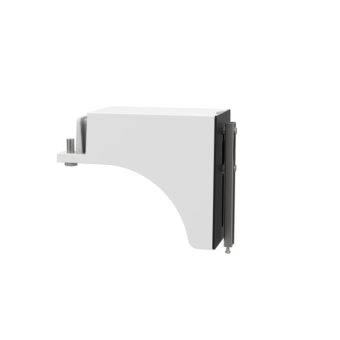 White Durabox F G3 Adjustable Square and Round Pole Arm Mount
