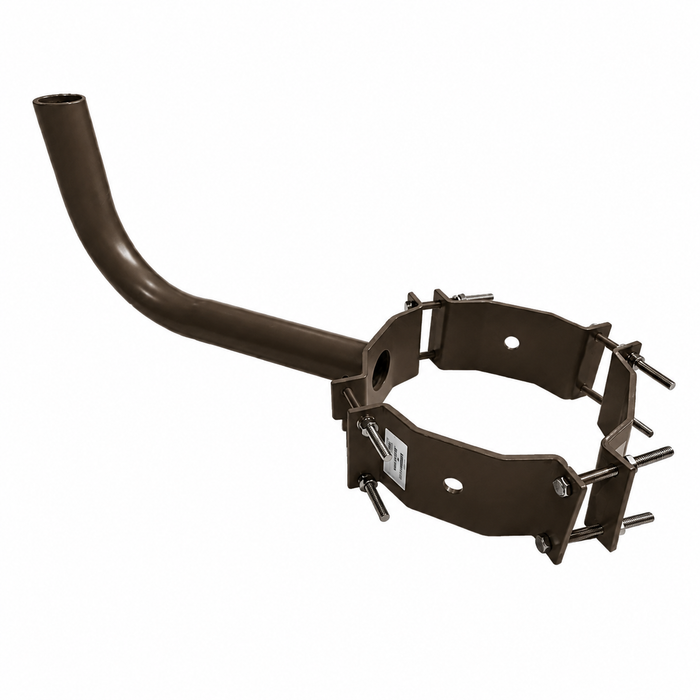 Bronze - 1 Fixture Wraparound Wood Pole Bullhorn Kit