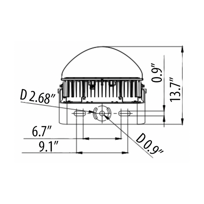 Duraflood Round 600W, Adjustable Lumen, Adjustable Beam Angle, 480V