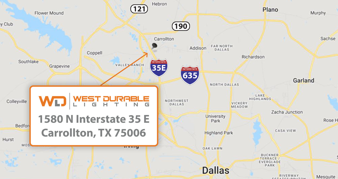 https://www.google.com/maps/place/West+Durable+Lighting/@32.9594361,-96.9130051,901m/data=!3m2!1e3!4b1!4m6!3m5!1s0x864c3cc422503ea9:0x320fdb049512ba22!8m2!3d32.9594361!4d-96.9130051!16s%2Fg%2F11b90k80qd?entry=ttu&g_ep=EgoyMDI0MTIxMS4wIKXMDSoASAFQAw%3D%3D