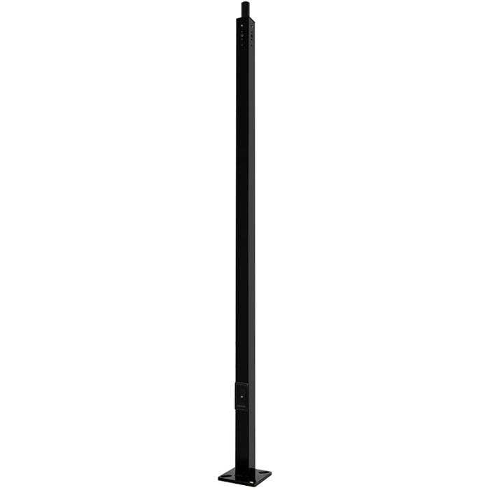 25ft 4in Square Steel Poles, 11G with tenon, Black